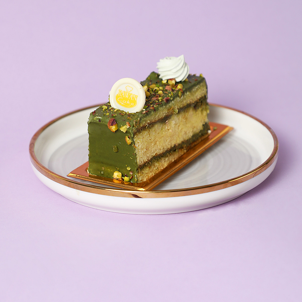 Pistachio Kunafa Cake
