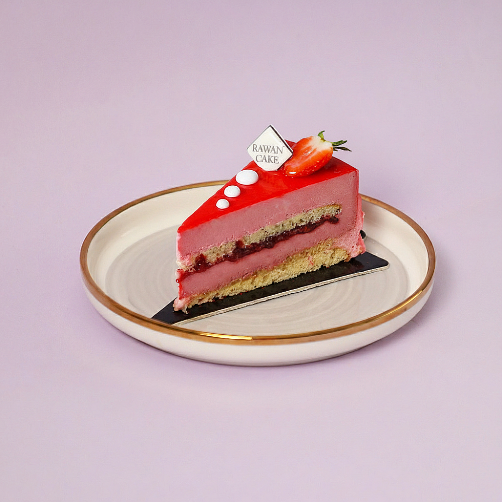 Straweberry Mousse pieces 