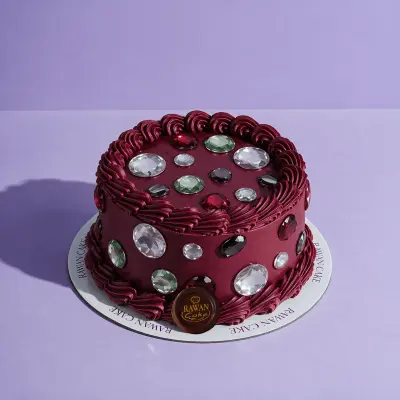 Bedazzled Mini Cake Maroon